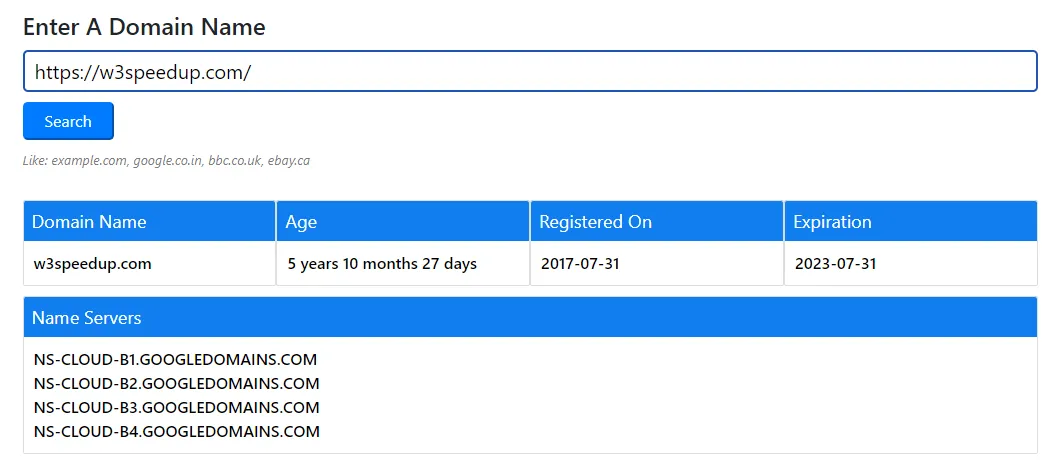 Domain Age Checker Domain Age Checker